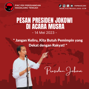 Read more about the article Pesan Presiden Jokowi Musra 14 Mei 2023